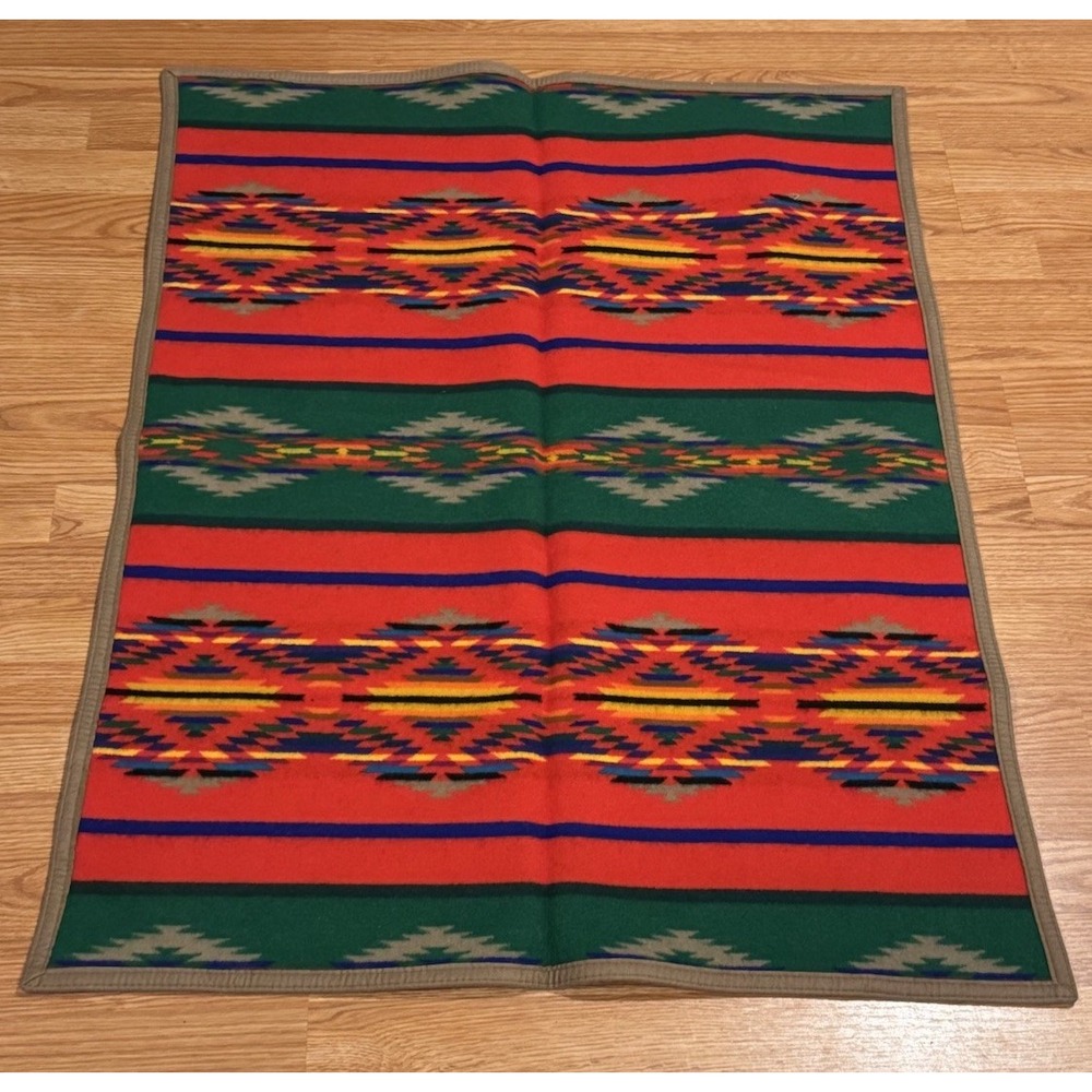 Pendleton Wool Muchacho Robe Beaver State 32x44 USA Crib Blanket Aztec Navajo